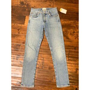 AGOLDE Light Wash Toni Straight Blue Denim Jeans, Size 24